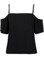 T By Alexander Wang Off-shoulder Crepe Top, Women's, Size: 4, Black, Polyester