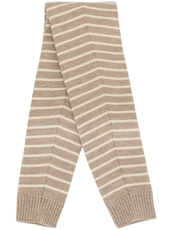 Fumito Ganryu Striped Tube Scarf - Neutrals