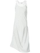 Victoria Beckham Striped Midi Dress - White
