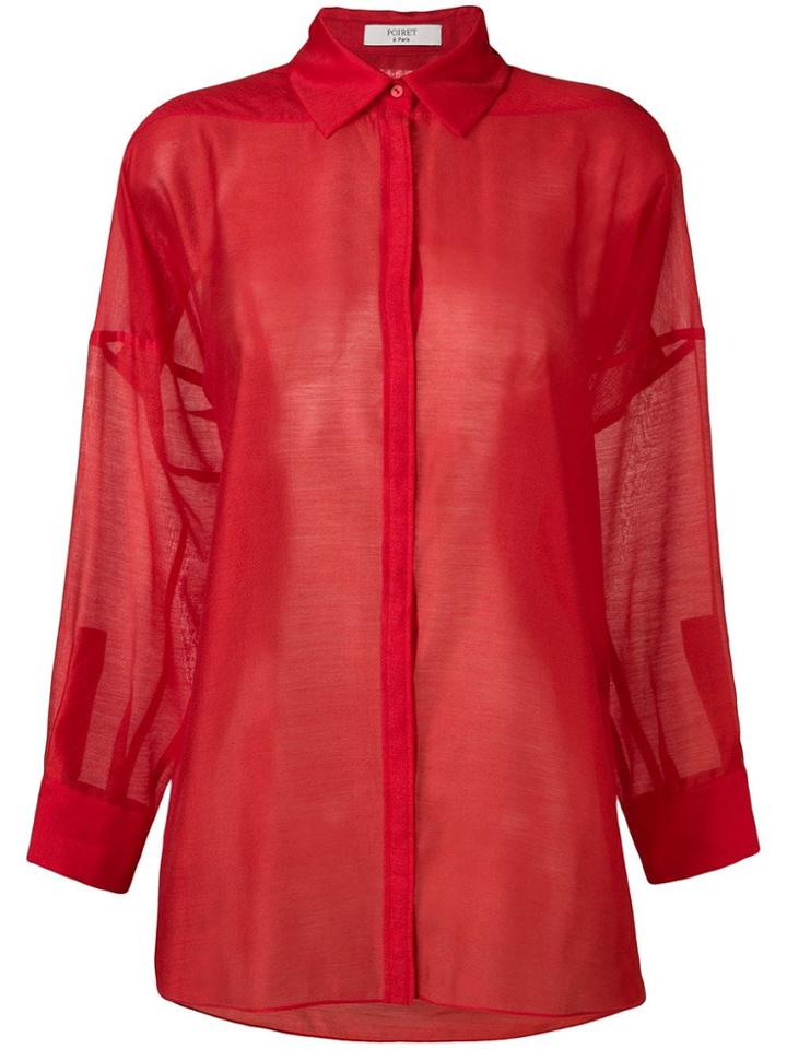 Poiret See-through Shirt - Red