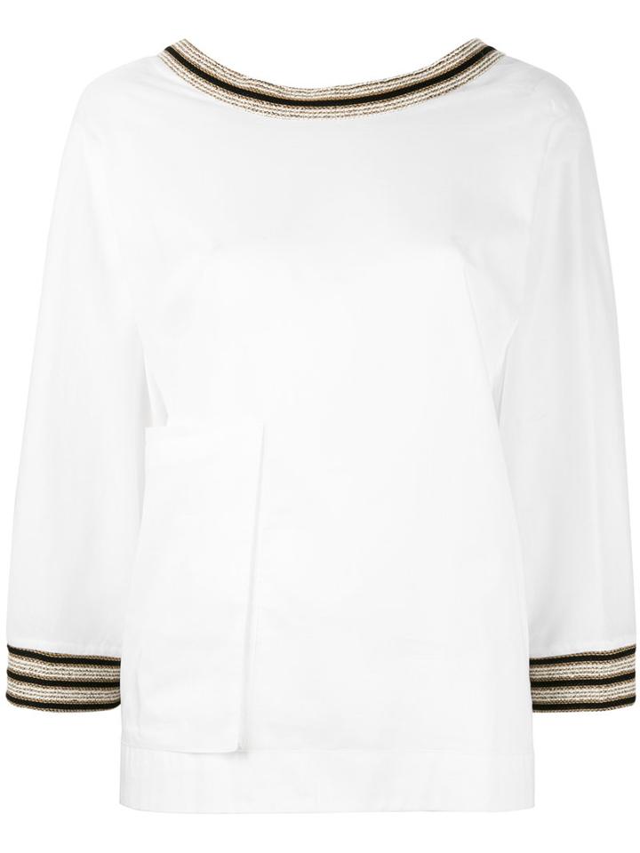 Ballantyne - Embroidered Blouse - Women - Cotton - 46, White, Cotton