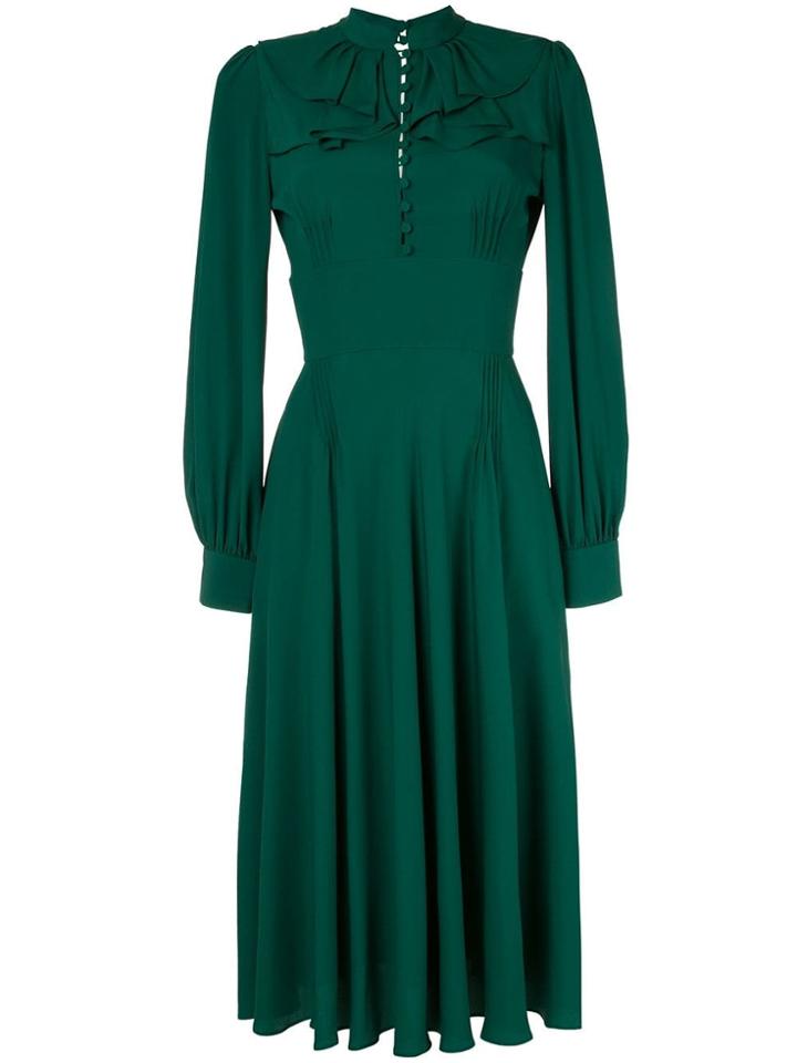 Nº21 Ruffle Flare Dress - Green