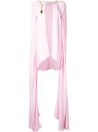 Antonio Berardi Chain Detail Cape, Women's, Size: 42, Pink/purple, Acetate/rayon