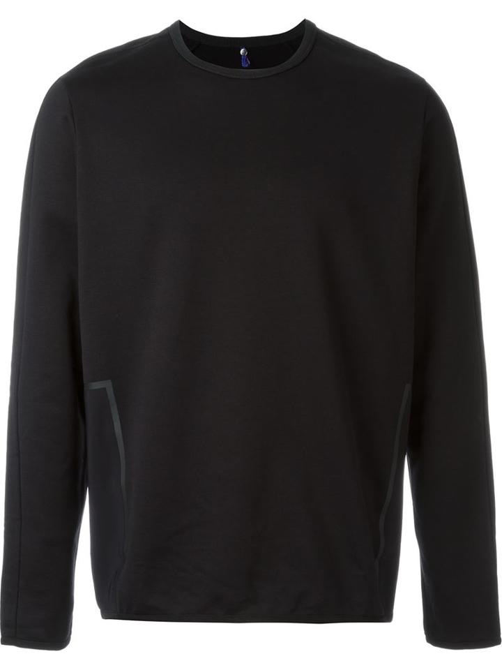 Oamc Tonal Side Print Sweatshirt, Men's, Size: Xl, Black, Cotton/nylon/polyamide/spandex/elastane
