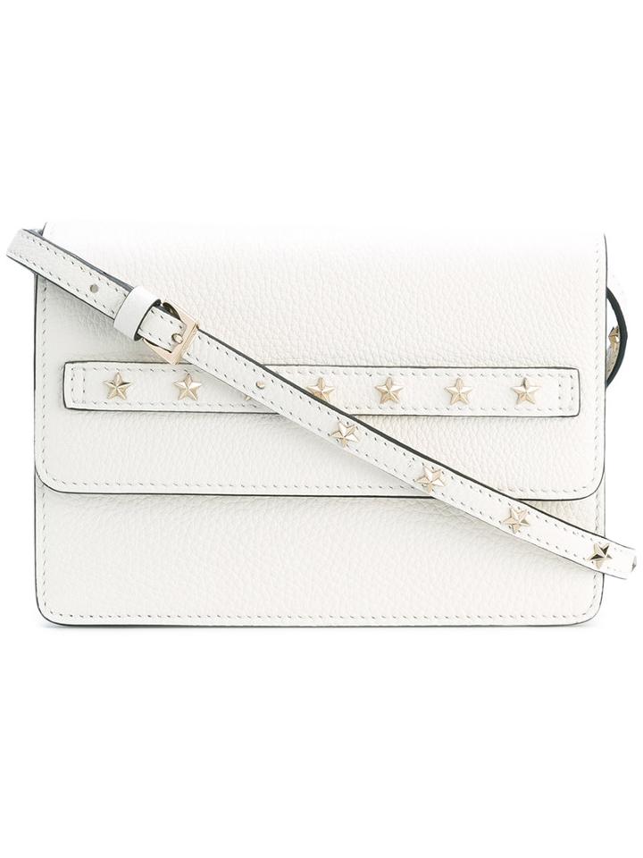 Red Valentino - Star Detail Shoulder Bag - Women - Calf Leather - One Size, White, Calf Leather