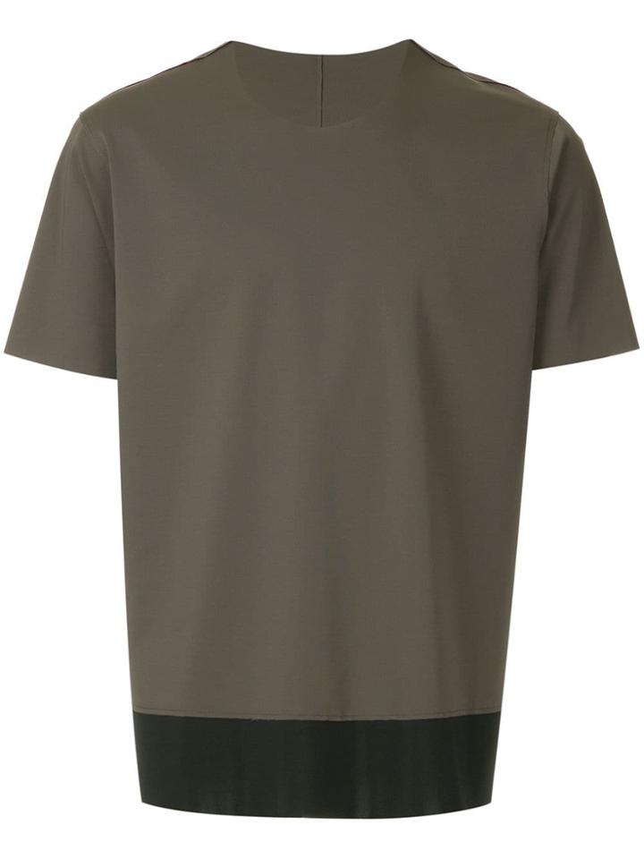 Attachment Two-tone T-shirt - Brown