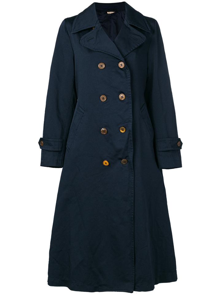 Comme Des Garçons Classic Trench Coat - Blue