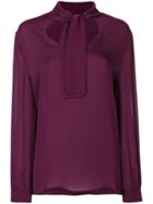 Etro Tie Neck Blouse - Pink & Purple