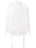 John Lawrence Sullivan Strap Long Sleeve Shirt, Men's, Size: 34, White, Cotton