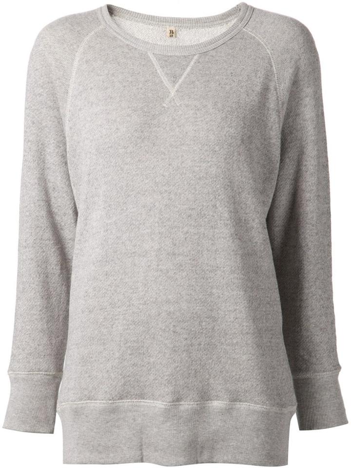 R13 Crew Neck Sweatshirt - Grey