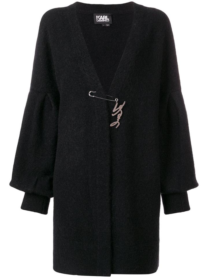 Karl Lagerfeld Wide-sleeved Cardigan - Black