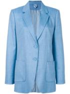 Max Mara Classic Fitted Blazer - Blue