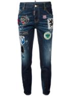 Dsquared2 Cool Girl Patch Jeans, Size: 44, Blue, Cotton/spandex/elastane/polyester