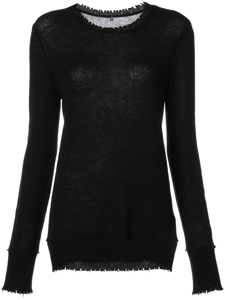 R13 Frayed Top - Black