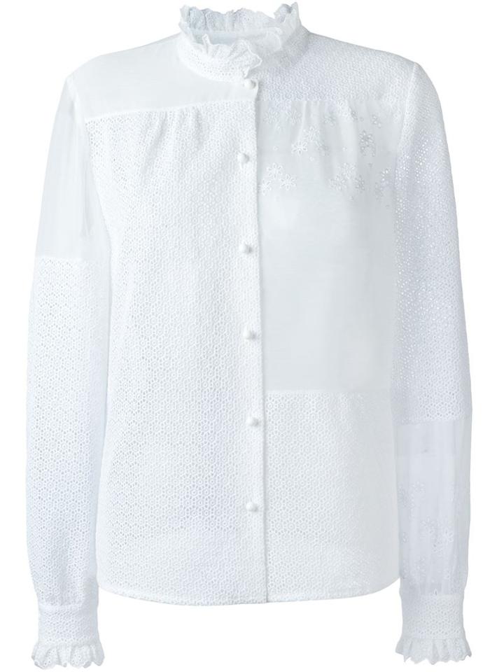 Philosophy Di Lorenzo Serafini Ruffled Collar Broderie Anglaise Shirt