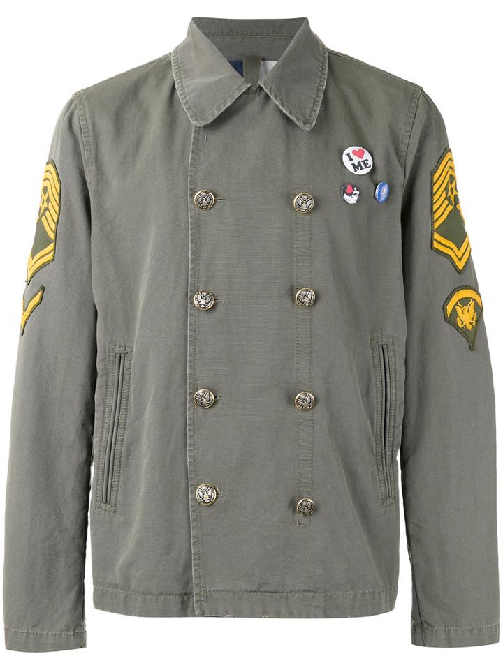 History Repeats Multi Patched Jacket, Men's, Size: 52, Green, Cotton