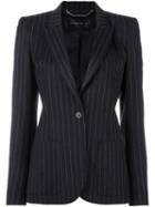 Barbara Bui Striped Blazer, Women's, Size: 36, Black, Spandex/elastane/viscose/wool