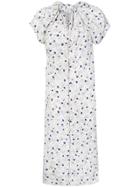 Marni Floral Print Knotted Dress - White