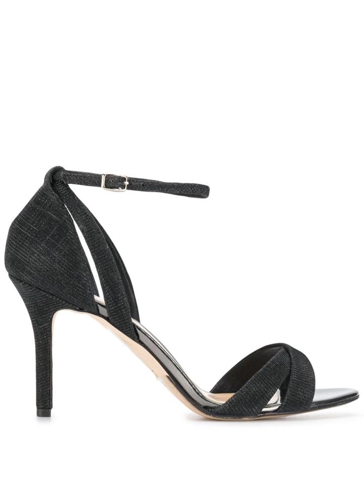 The Seller Crossover Strap Sandals - Black