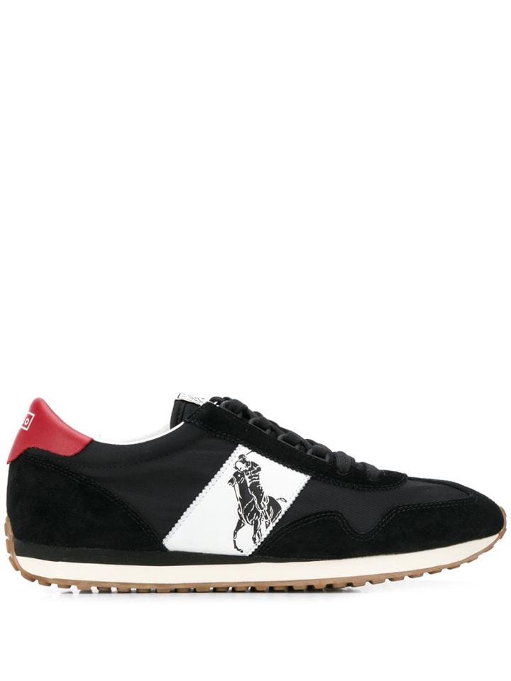 Polo Ralph Lauren Logo Panelled Sneakers - Black