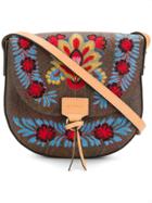 Etro Floral Embroidered Saddle Bag - Brown