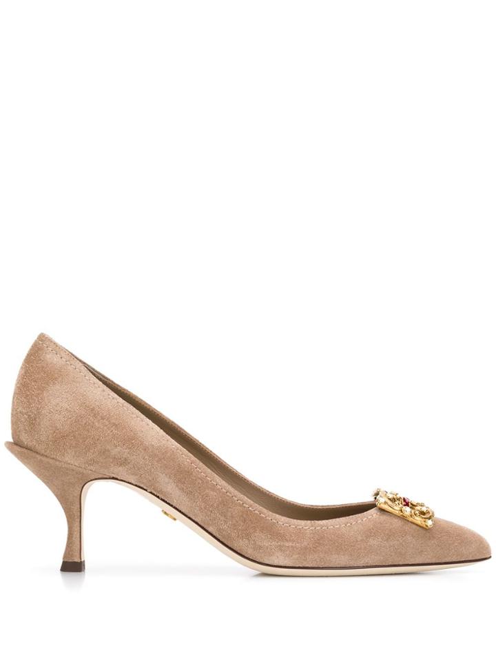 Dolce & Gabbana Dg Logo Lori Pumps - Neutrals