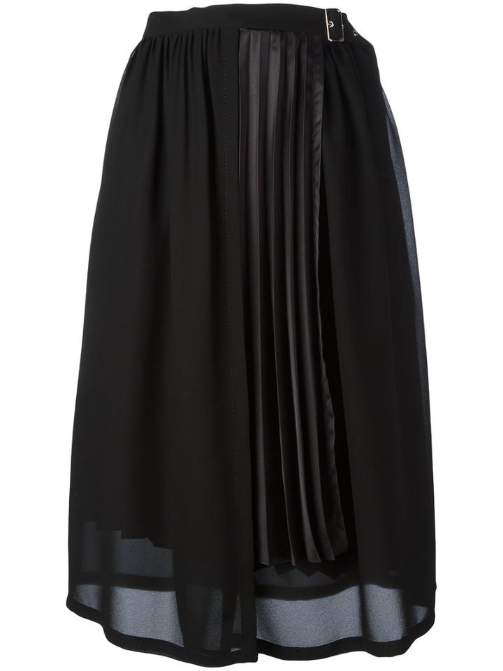 Comme Des Garçons Noir Kei Ninomiya Pleated Skirt, Women's, Size: Small, Black, Polyester