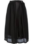 Comme Des Garçons Noir Kei Ninomiya Pleated Skirt, Women's, Size: Small, Black, Polyester