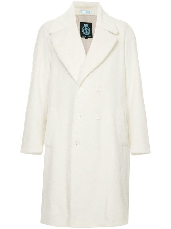Guild Prime Double Breasted Faux Fur Coat - White