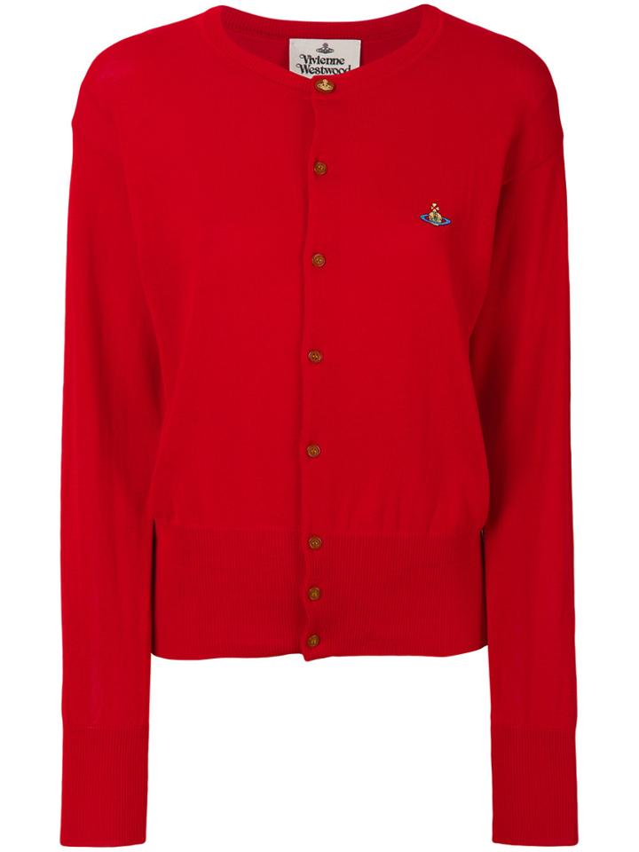 Vivienne Westwood Logo Embroidered Cardigan