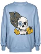 Alchemist Paradise Skull Intarsia Jumper - Blue