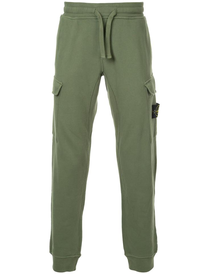 Stone Island Cargo Pocket Track Pants - Green