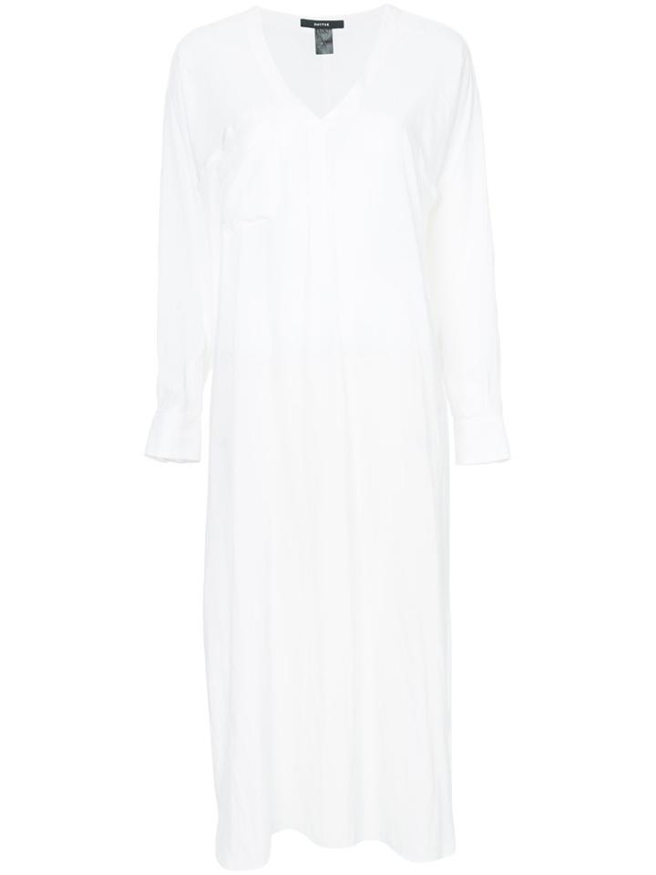 Smythe Long Side-slit Top - White