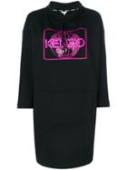 Kenzo Kenzo World Sweatshirt Dress - Black