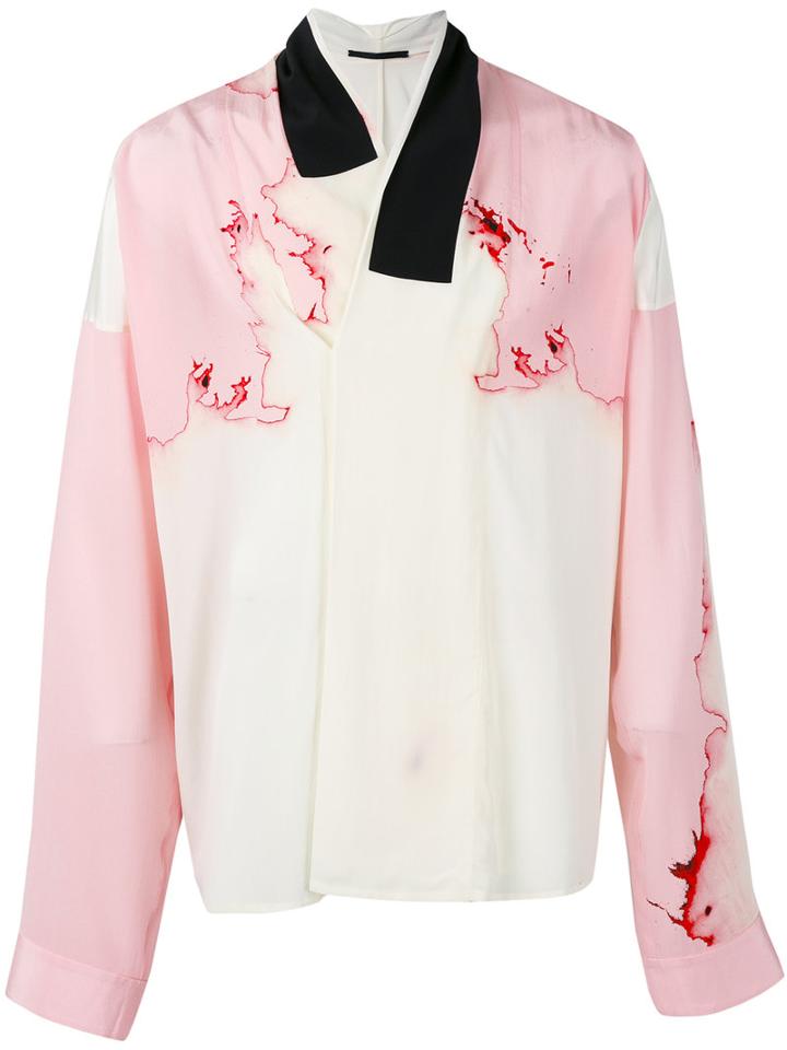 Haider Ackermann - Contrasting Shirt - Men - Silk - M, Nude/neutrals, Silk