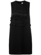 Victoria Victoria Beckham Frill Detail Sleeveless Dress, Women's, Size: 10, Black, Polyester