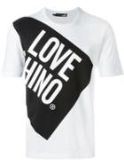 Love Moschino Logo Print T-shirt, Men's, Size: L, White, Cotton