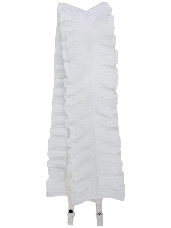 Max Mara Ruffled Bag Strap - White