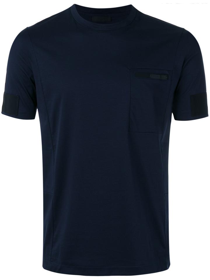 Prada - Panelled T-shirt - Men - Cotton - Xl, Blue, Cotton