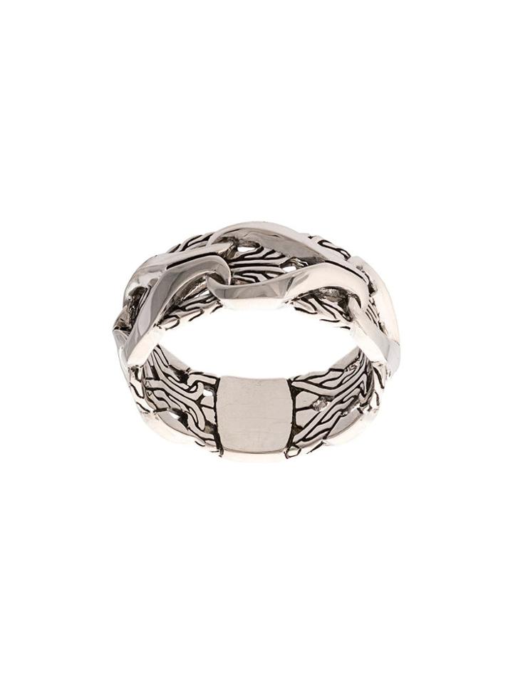 John Hardy Silver Classic Chain Ring - Metallic