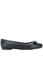 Salvatore Ferragamo Bow Detail Ballerinas - Black