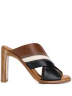 Brunello Cucinelli Crossover Strap Sandals - Brown