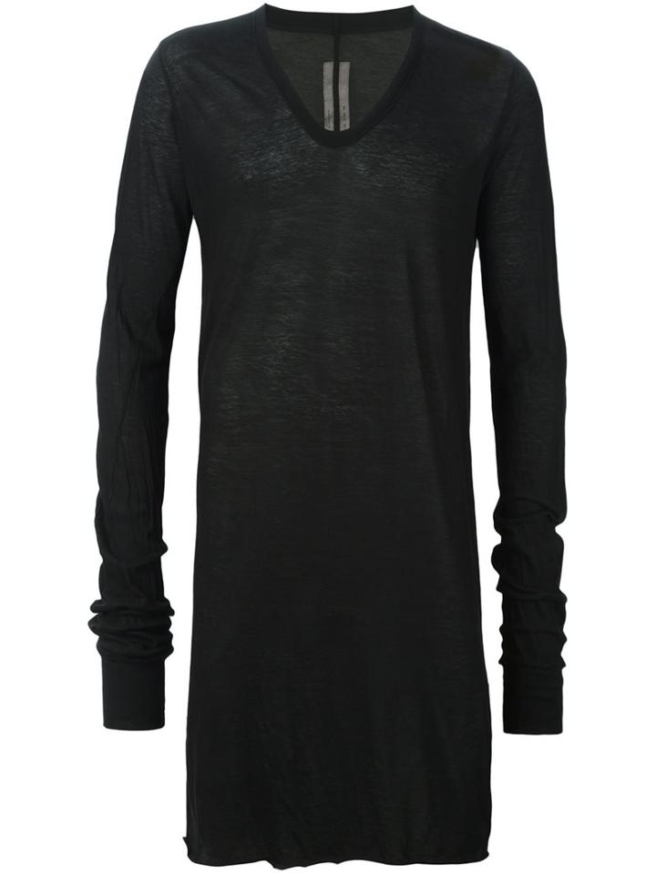 Rick Owens Longsleeved T-shirt, Men's, Size: Medium, Black, Cotton
