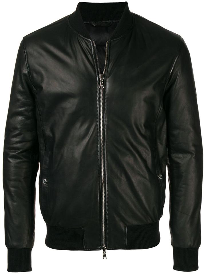 Barba Classic Zipped Jacket - Black