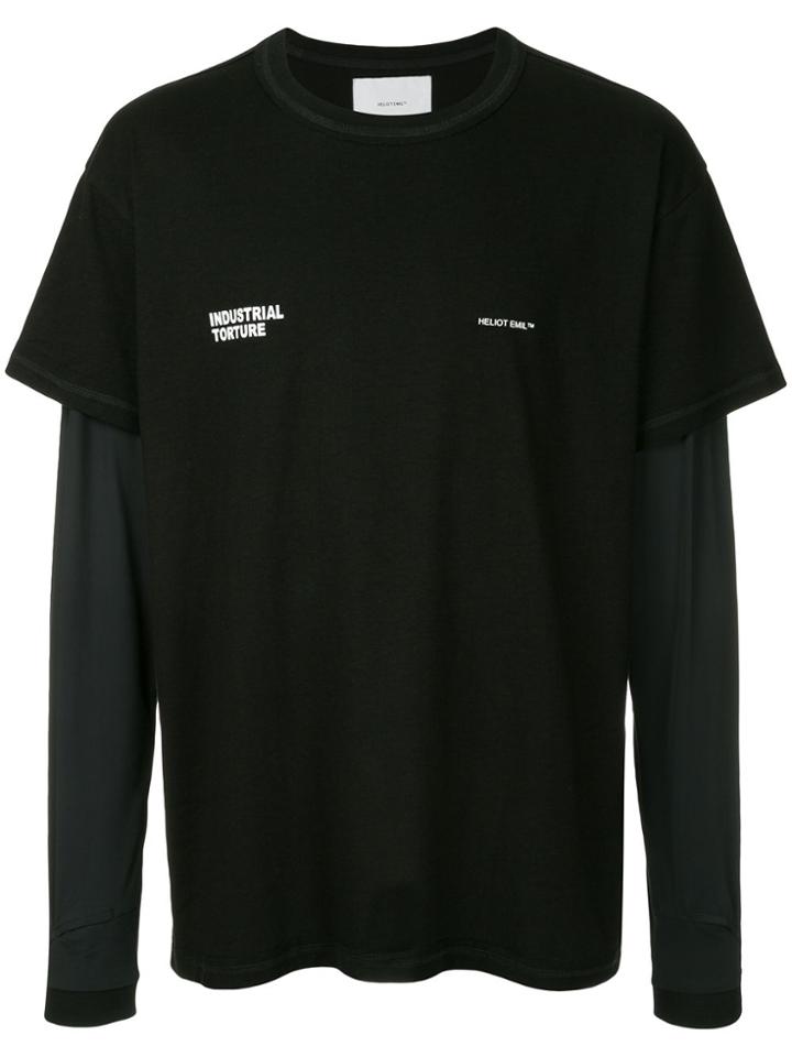 Heliot Emil Industrial Two Layered T-shirt - Black