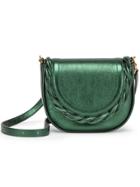 Marco De Vincenzo Metallic Mini Idda Braided Shoulder Bag - Green