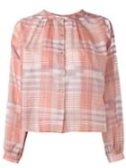 Ulla Johnson Checked Shirt, Women's, Size: 0, Pink/purple, Cotton