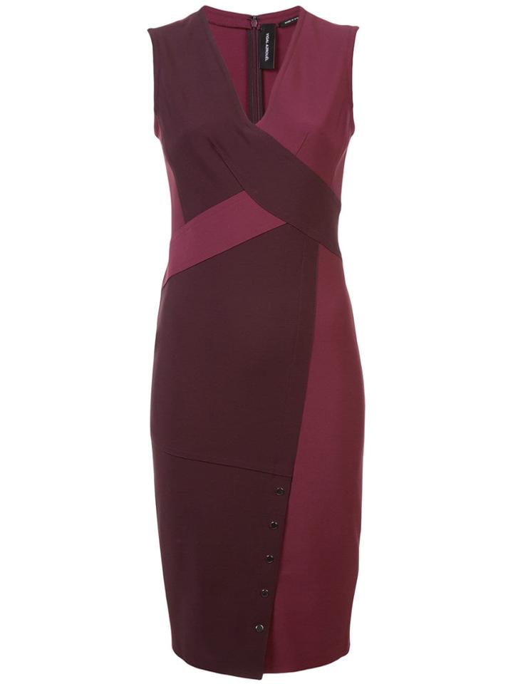 Yigal Azrouel Asymmetric Pencil Dress - Red