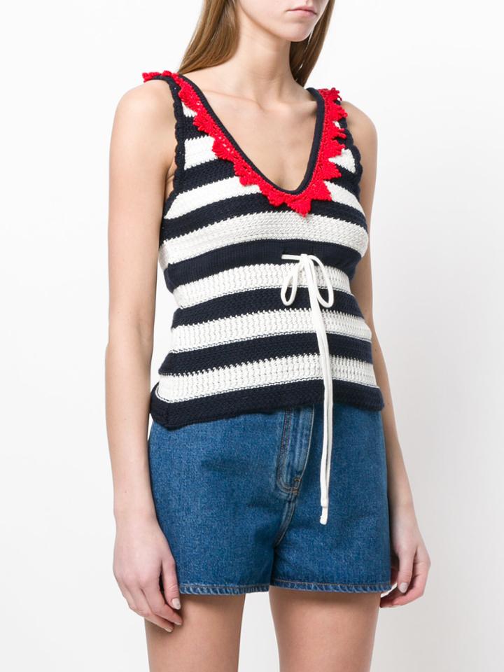 Pinko Striped Tank Top - Blue
