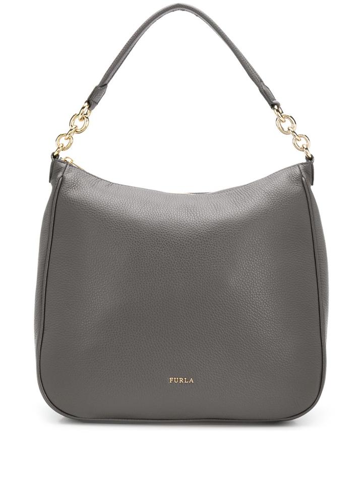 Furla Cometa Large Shoulder Bag - Grey